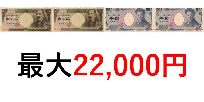 最大22,000円